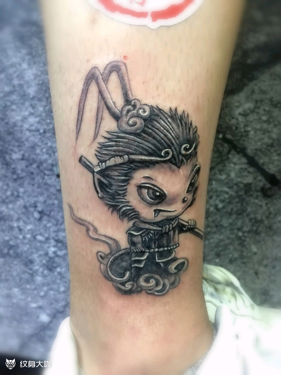 小腿悟空_纹身图案手稿图片_小李飞刀的纹身作品集