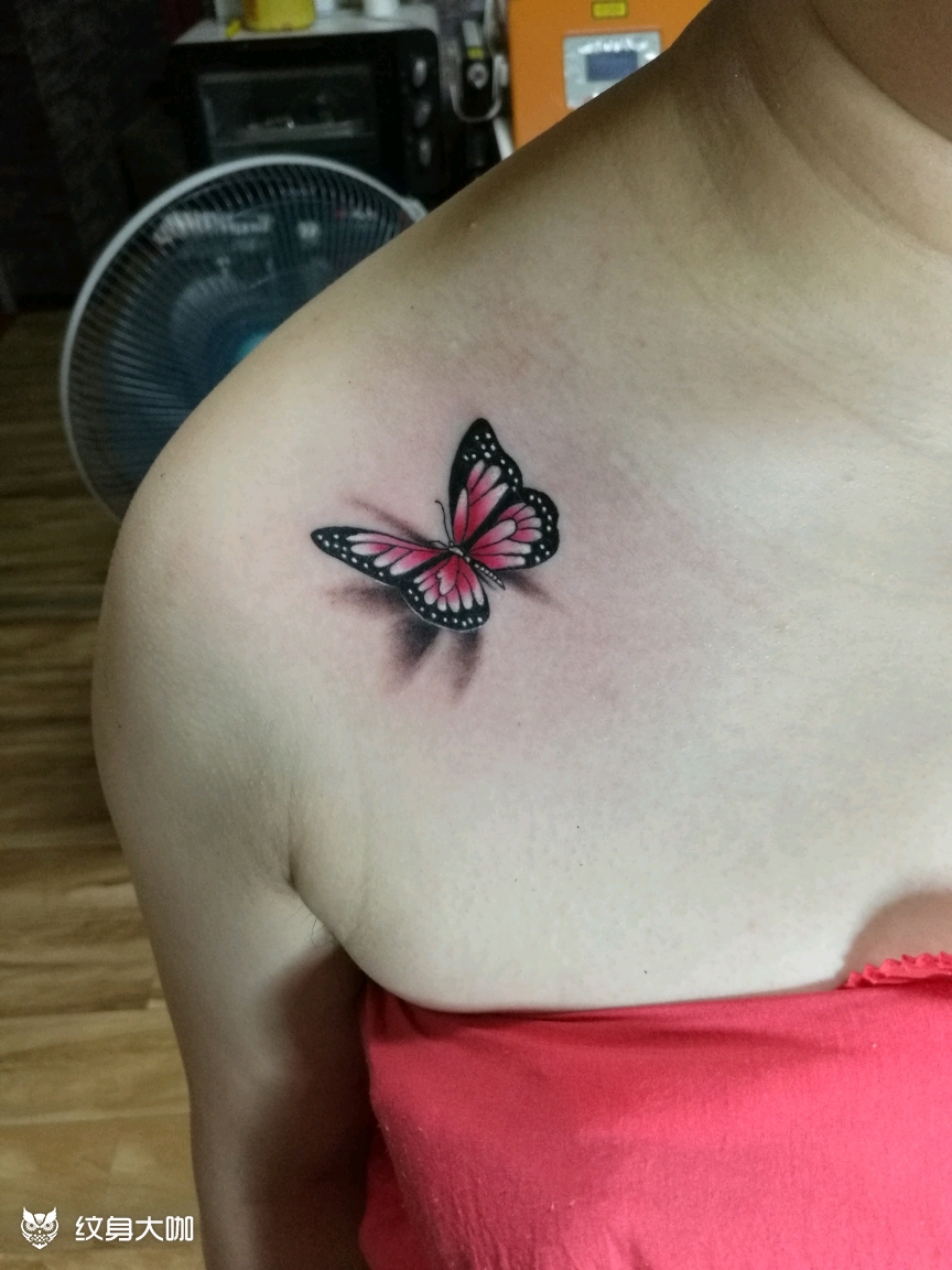 蝴蝶_纹身图案手稿图片_樊荣的纹身作品集