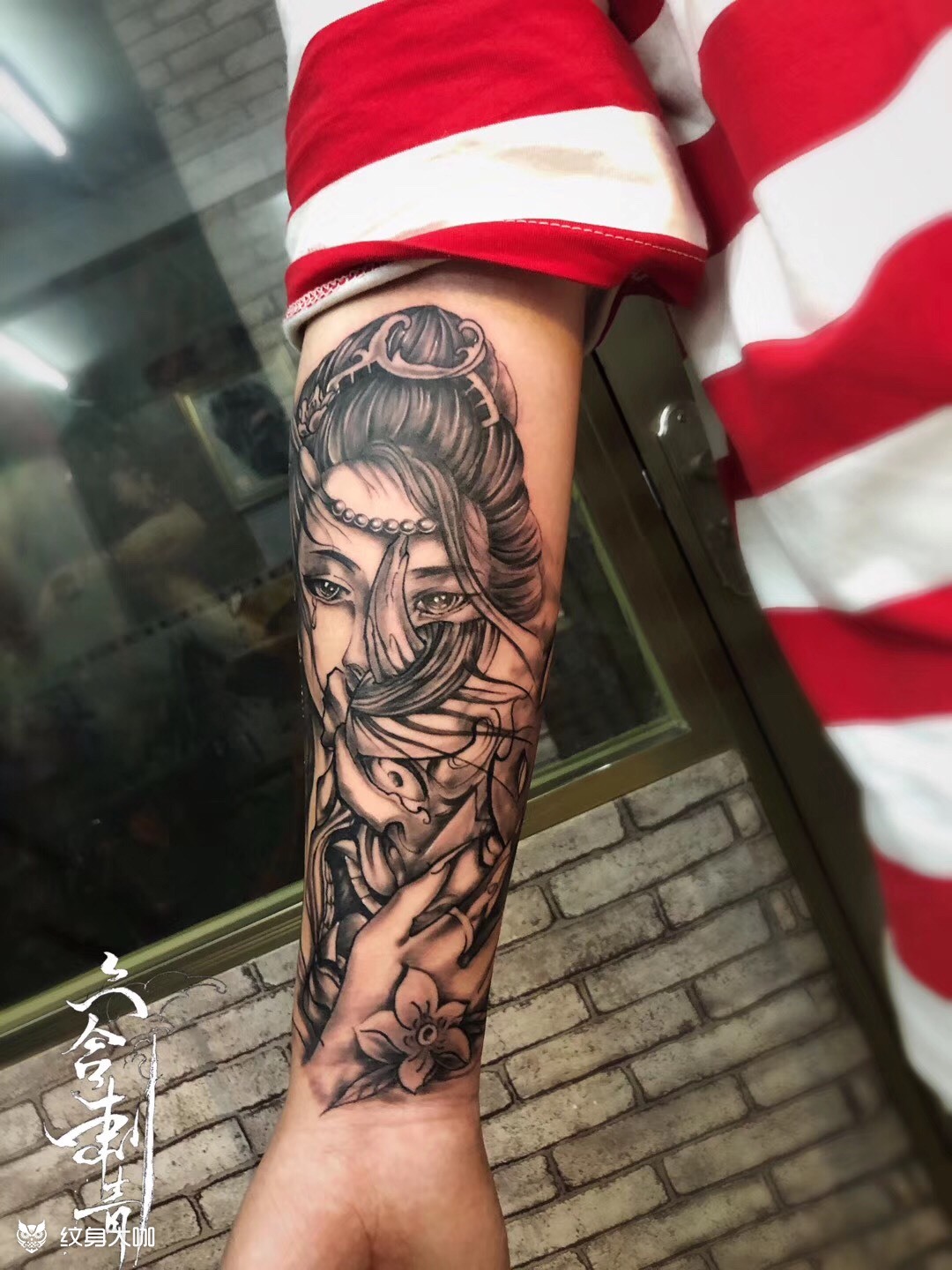 艺伎般若_纹身图案手稿图片_陈智文的纹身作品集