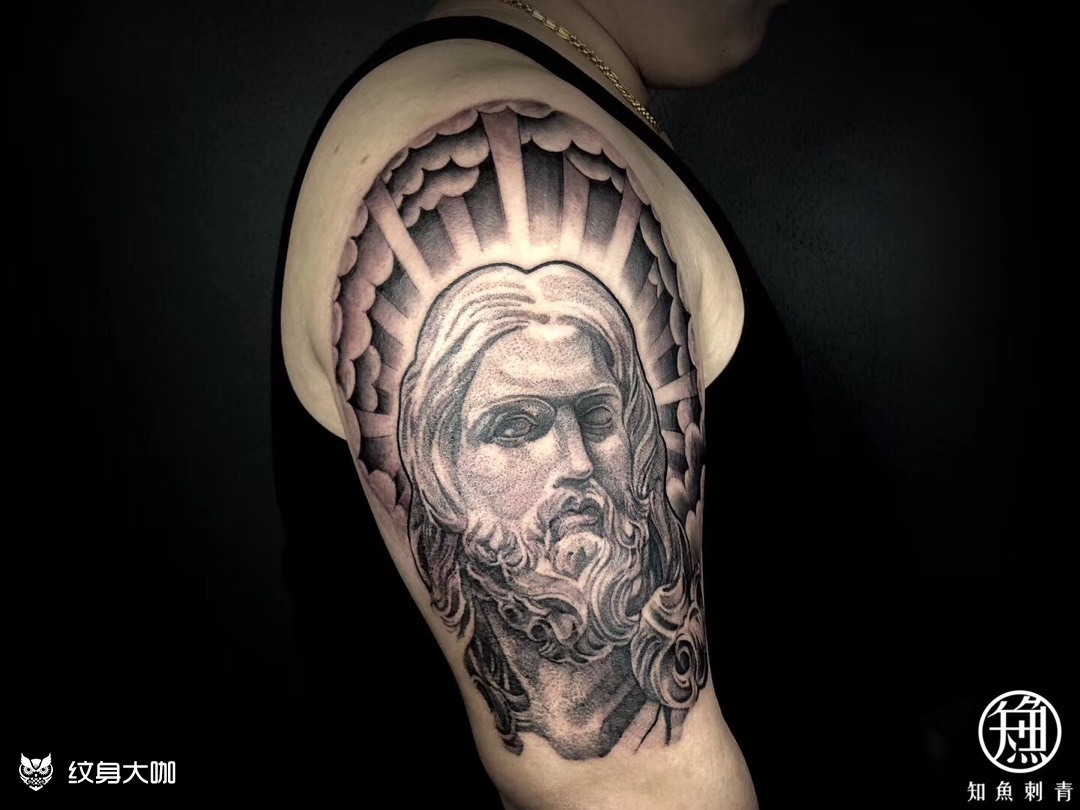 耶稣_纹身图案手稿图片_大牙的纹身作品集