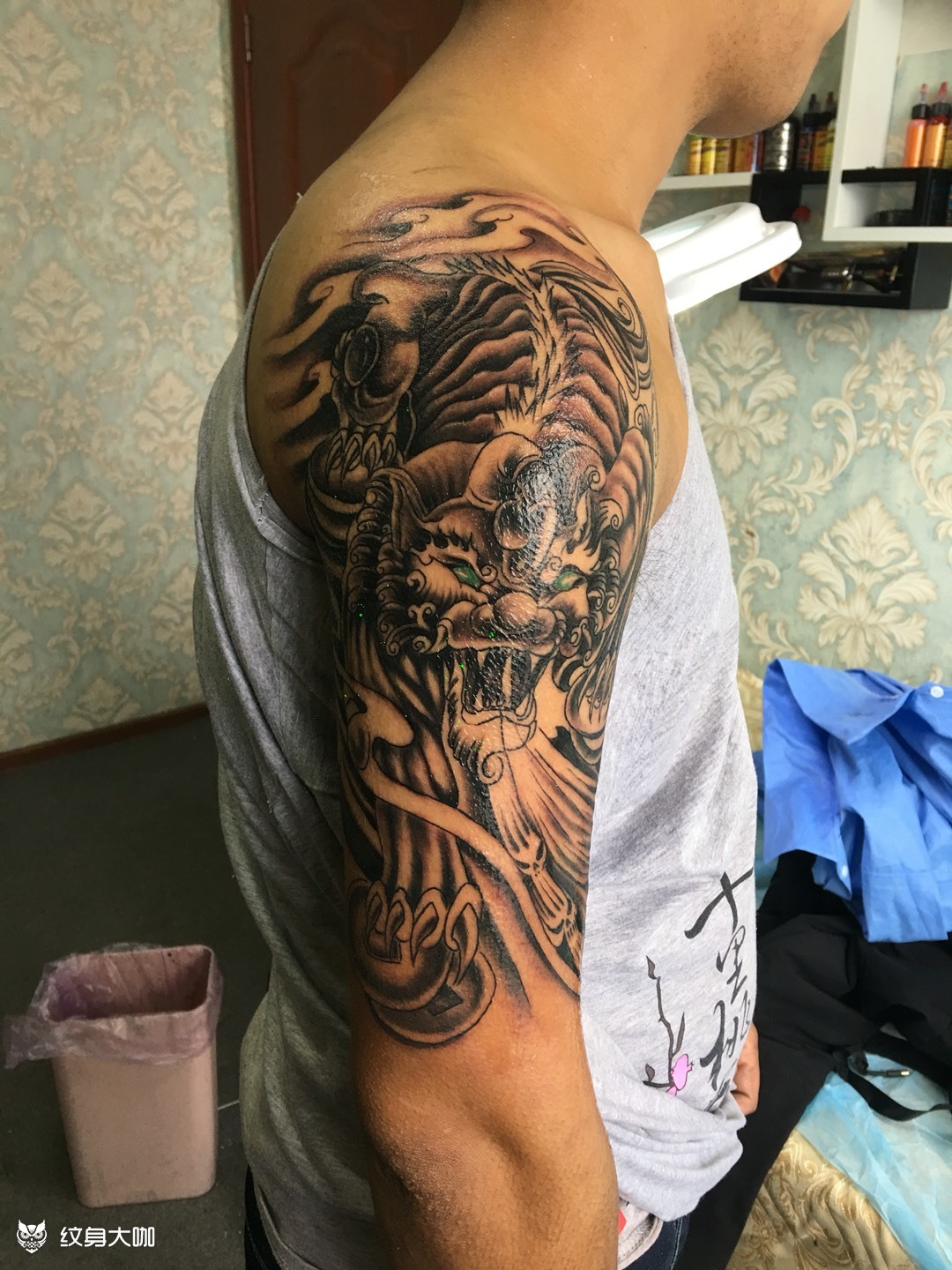 神兽_纹身图案手稿图片_吴星的纹身作品集