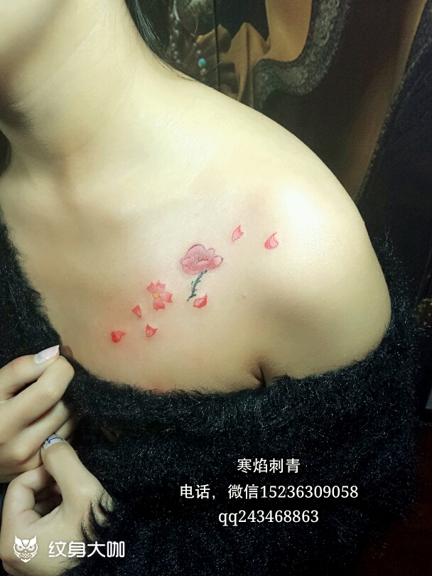 添加修改旧纹身,樱花梅花_纹身图案手稿图片_寒焰的纹身作品集