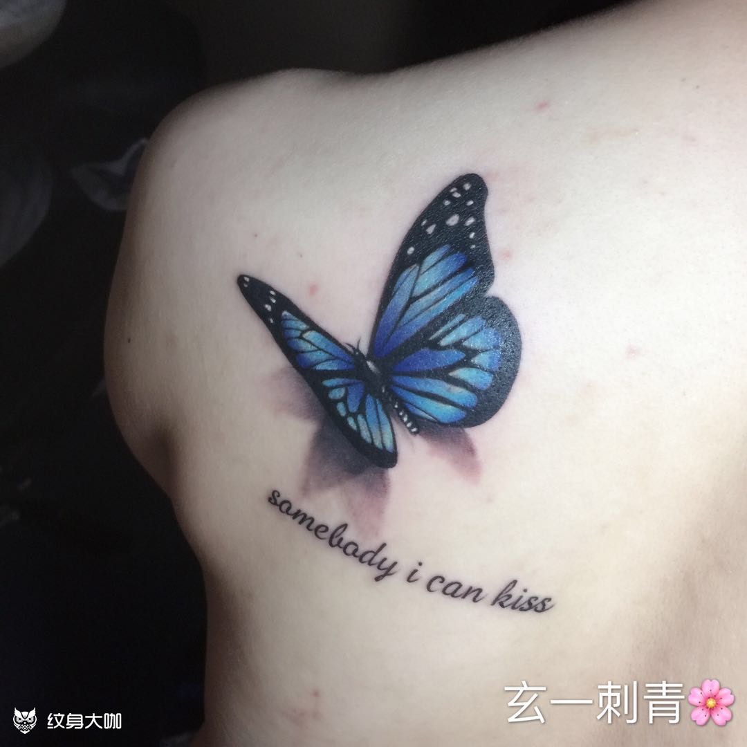三d蝴蝶_纹身图案手稿图片_潘潘的纹身作品集