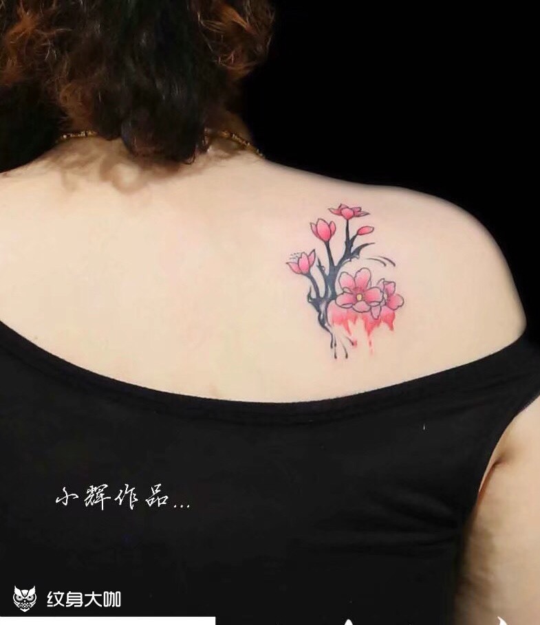 梅花_纹身图案手稿图片_王荣的纹身作品集