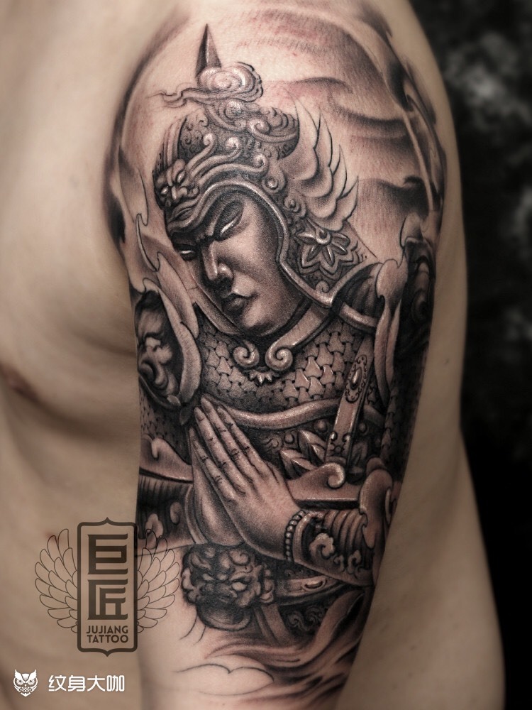 韦陀尊者_纹身图案手稿图片_栾华的纹身作品集