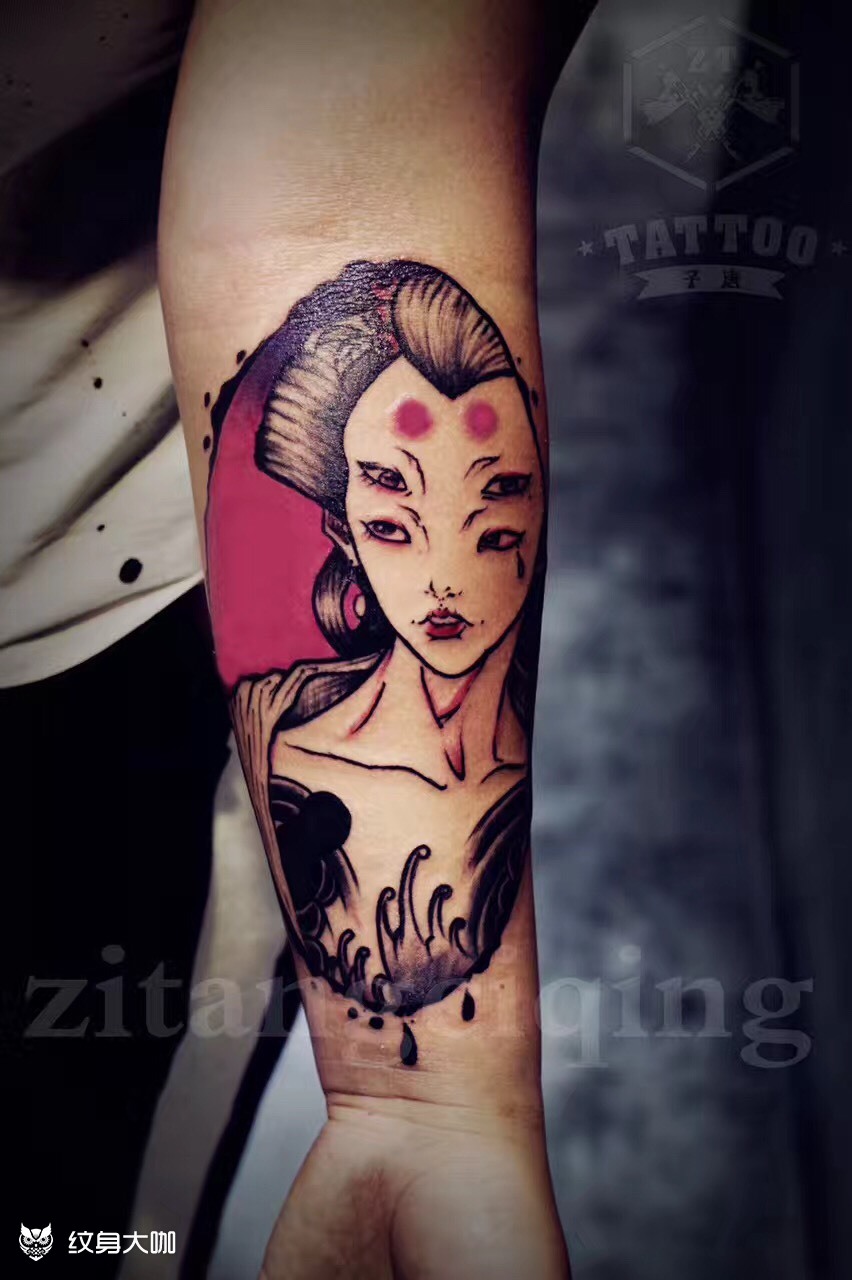 鬼新娘_纹身图案手稿图片_姚蕾的纹身作品集