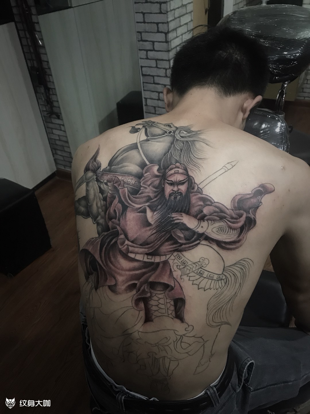 关公-未完待续_纹身图案手稿图片_胡宇的纹身作品集