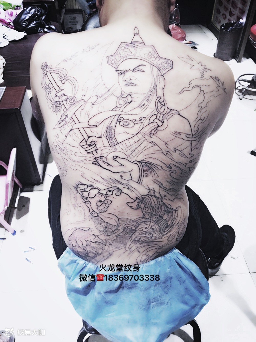 地藏王菩萨_纹身图案手稿图片_济宁火龙堂的纹身作品集