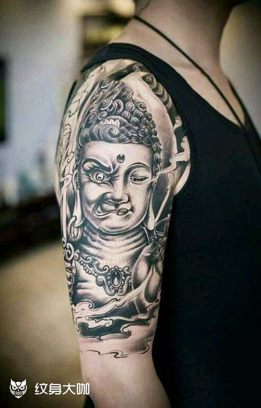 半佛半魔_纹身图案手稿图片_八号tattoo～耀迪的纹身作品集