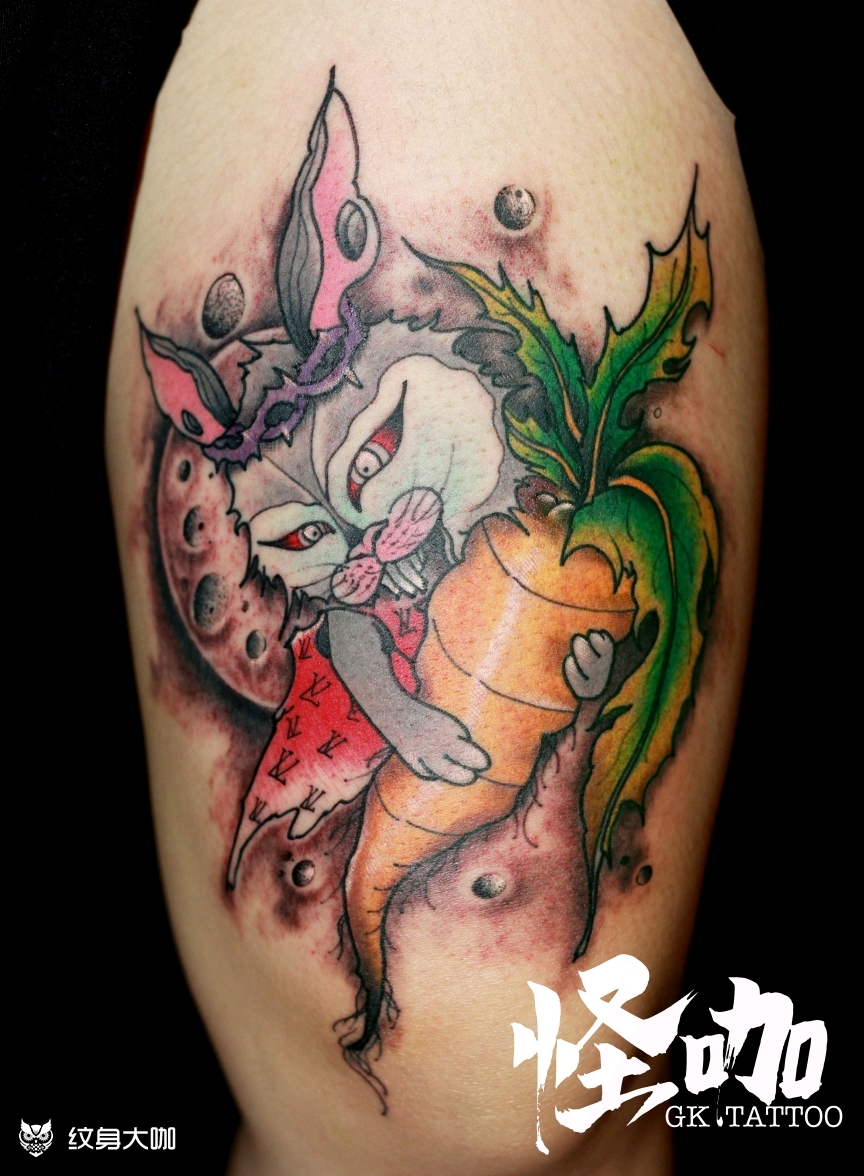 兔子_纹身图案手稿图片_重庆怪咖 的纹身作品集