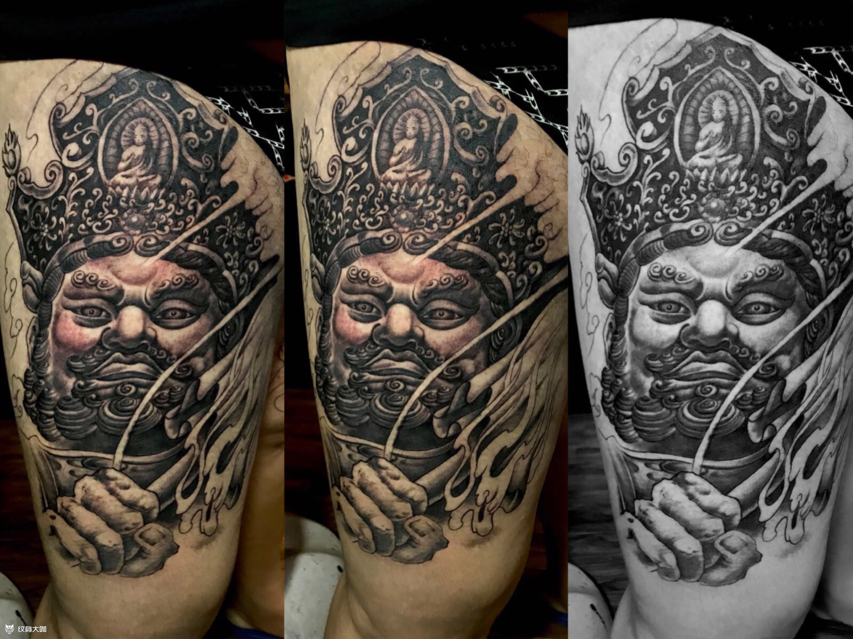 四大天王_纹身图案手稿图片_肖凤池的纹身作品集