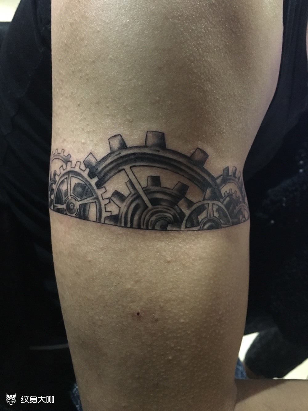 雌犬刺青 · 齿轮 ·_纹身图案手稿图片_于雯捷的纹身作品集
