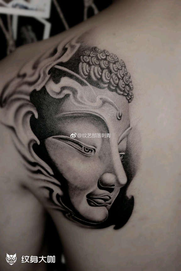 佛像_纹身图案手稿图片_肖雨亭的纹身作品集