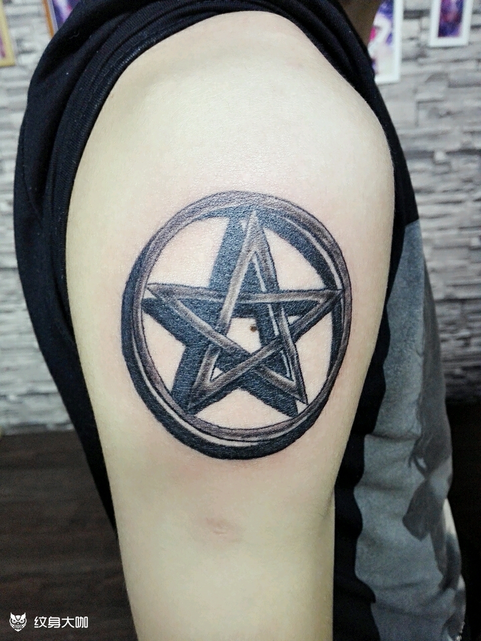 铜圈五角星_纹身图案手稿图片_凌云刺客的纹身作品集