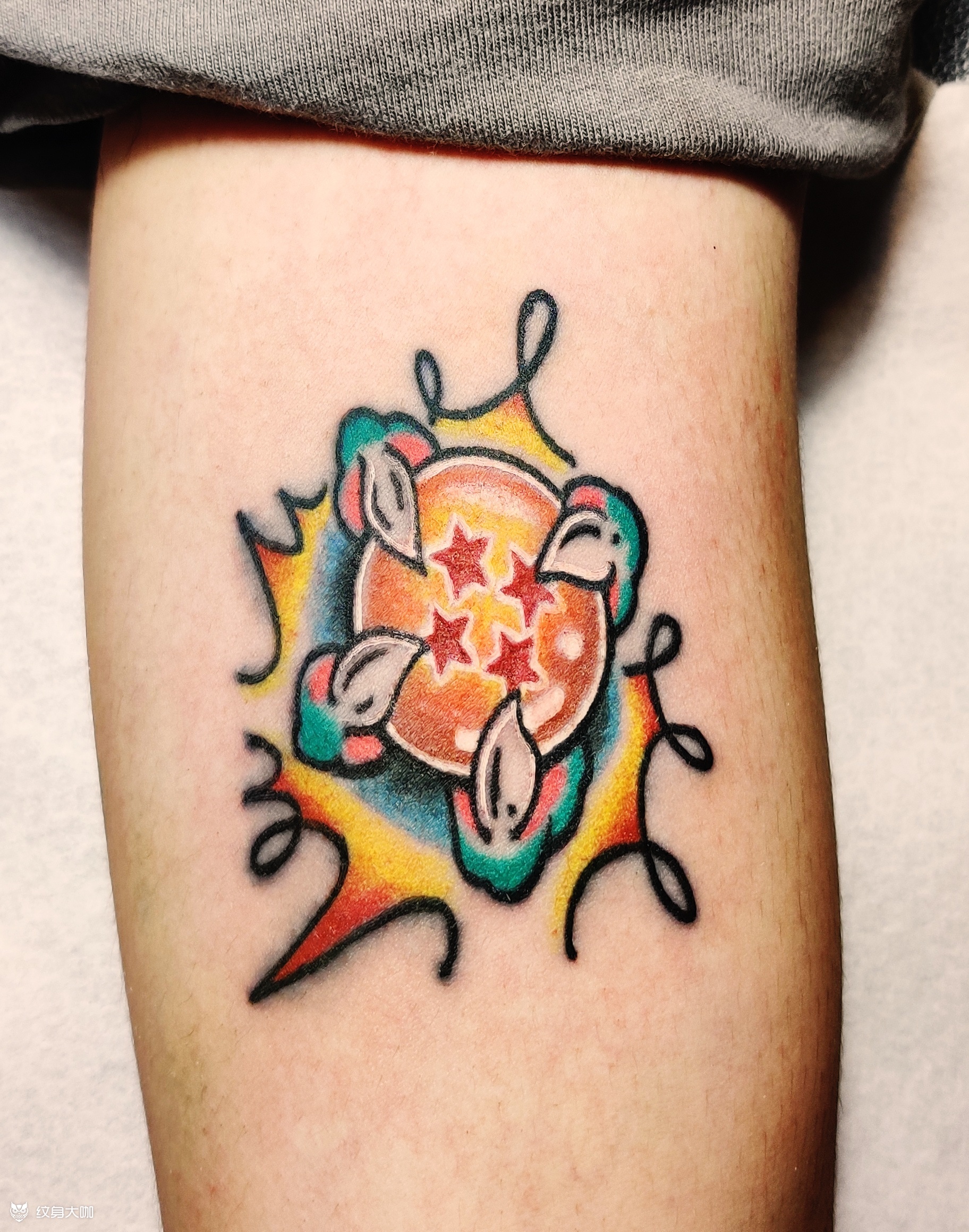 大臂内侧龙爪龙珠_纹身图案手稿图片_杰～～～的纹身作品集