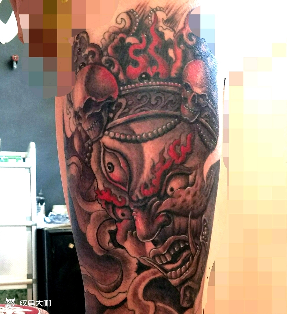 大黑天_纹身图案手稿图片_墨功的纹身作品集