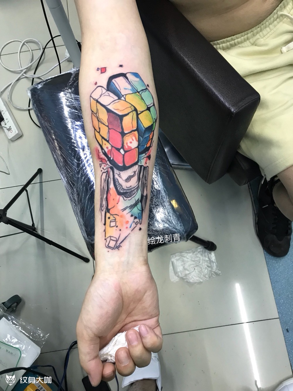 涂鸦魔方_纹身图案手稿图片_何洋的纹身作品集