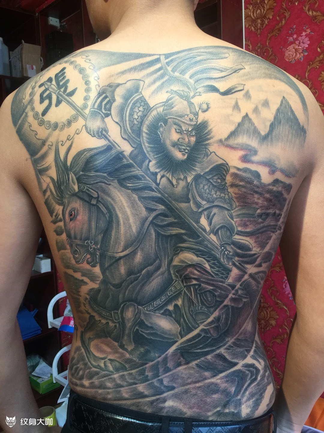 张飞_纹身图案手稿图片_路磊磊的纹身作品集