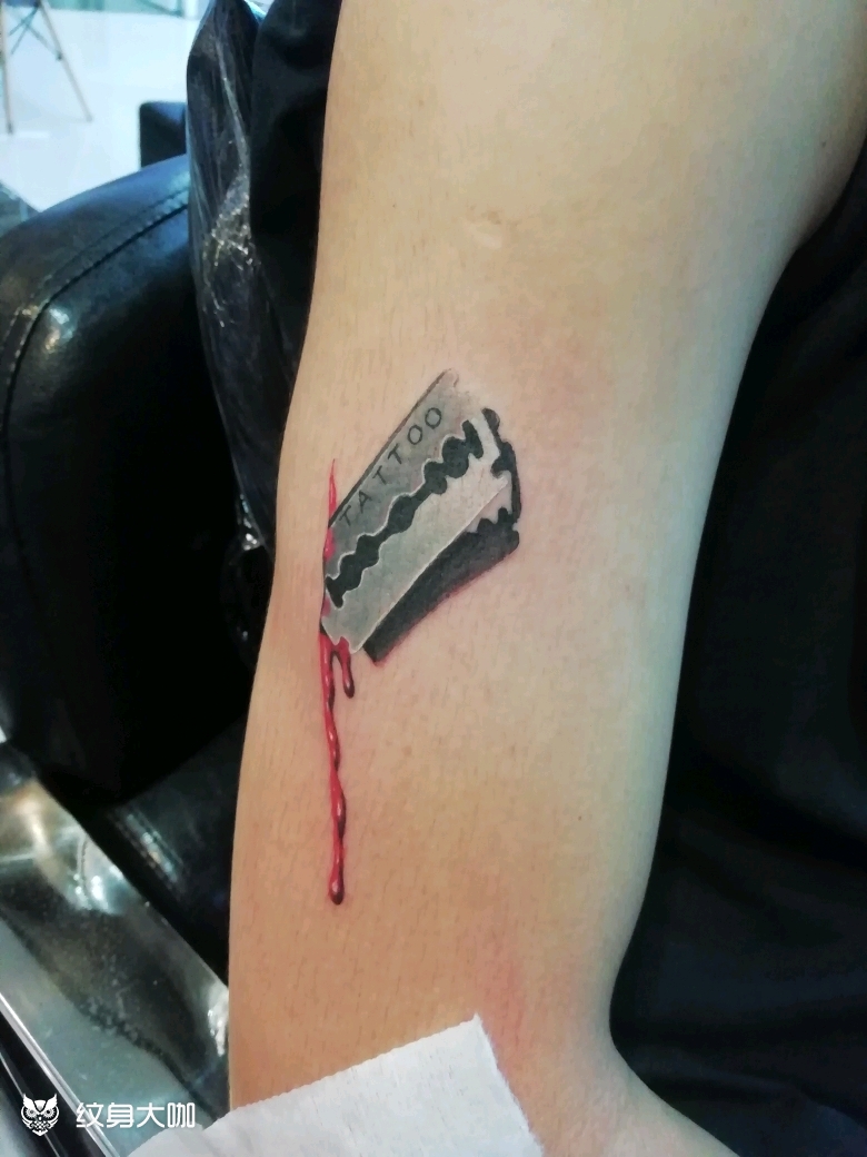 3d刀片纹身_纹身图案手稿图片_廊坊魅力—东的纹身作品集