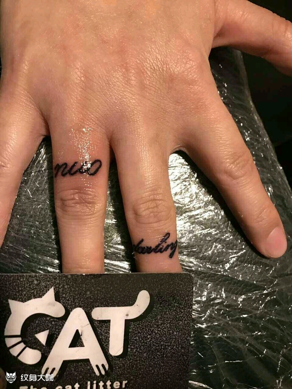 手指字母_纹身图案手稿图片_小猫子的纹身作品集