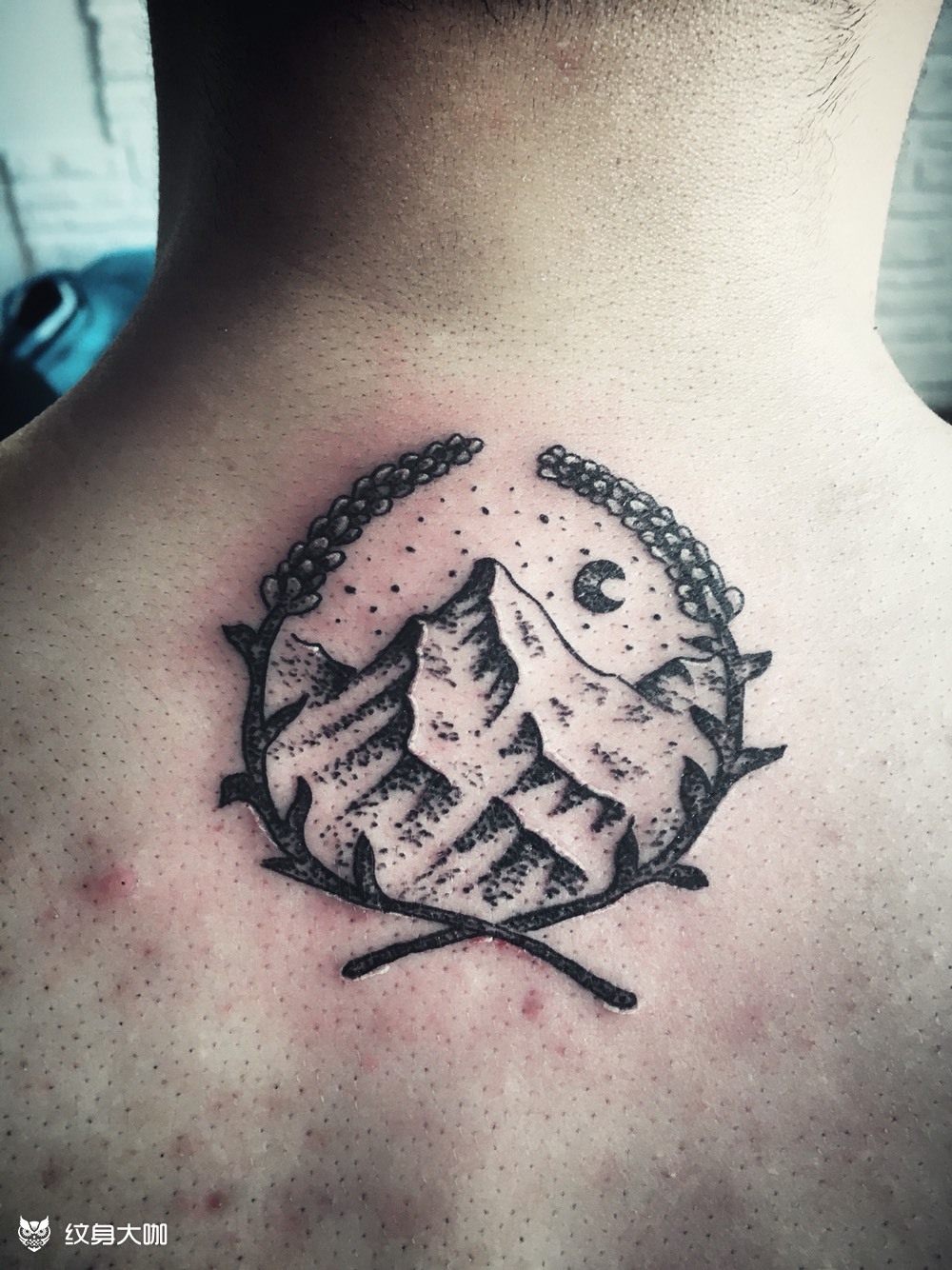 山丘_纹身图案手稿图片_铁竹堂小九的纹身作品集