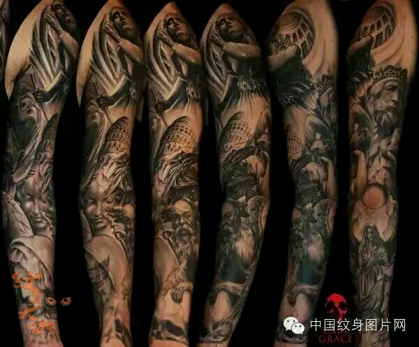 纹身图案手稿图片_花刺的纹身作品集