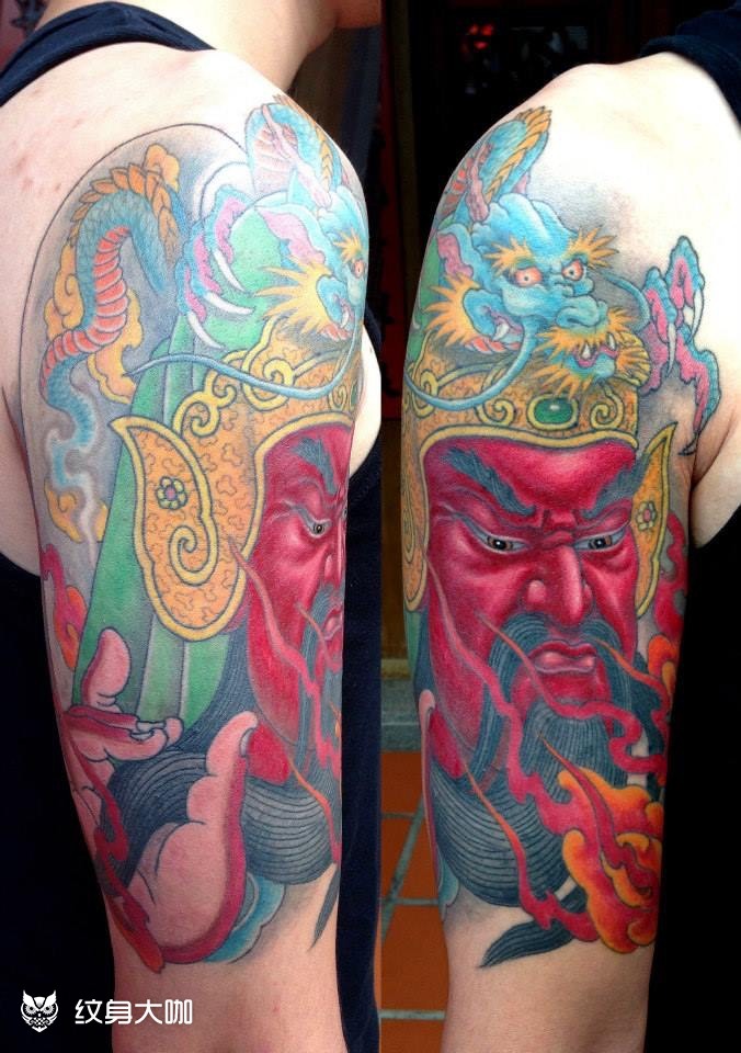 关羽_纹身图案手稿图片_郭展福的纹身作品集