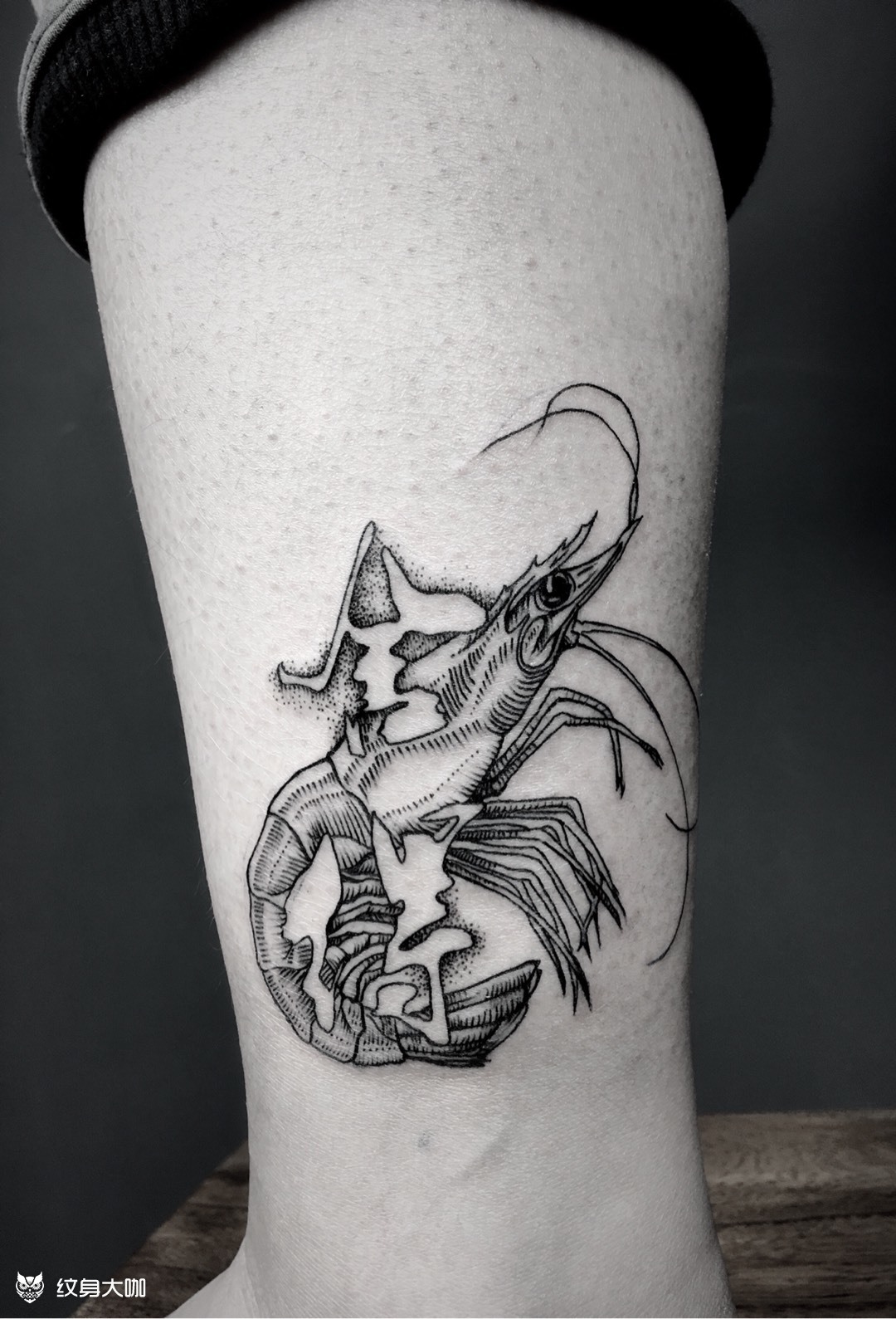 虾j8纹_纹身图案手稿图片_谭毅的纹身作品集