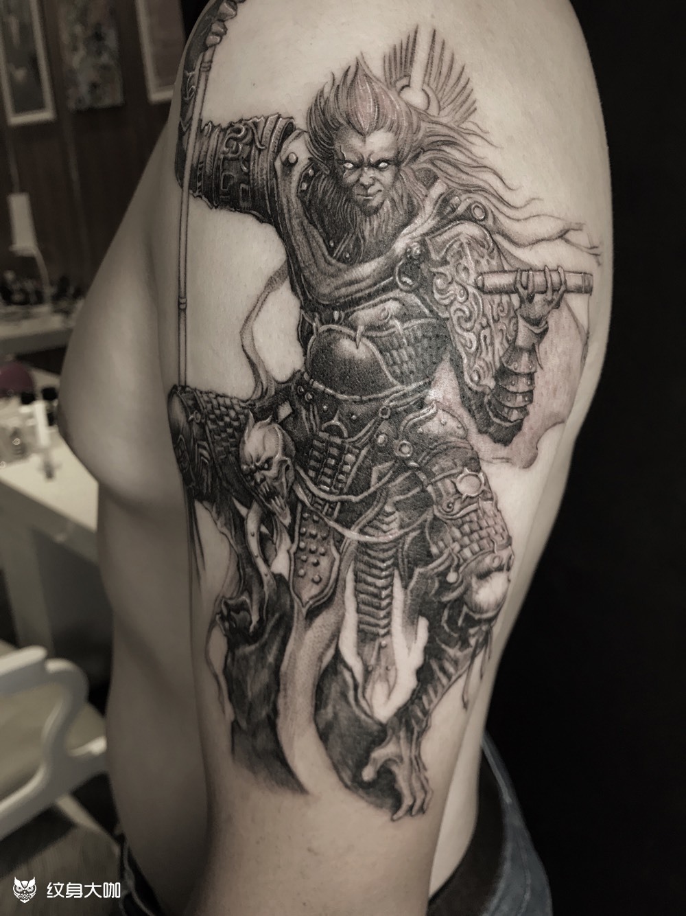 齐天大圣_纹身图案手稿图片_陆佳伟的纹身作品集