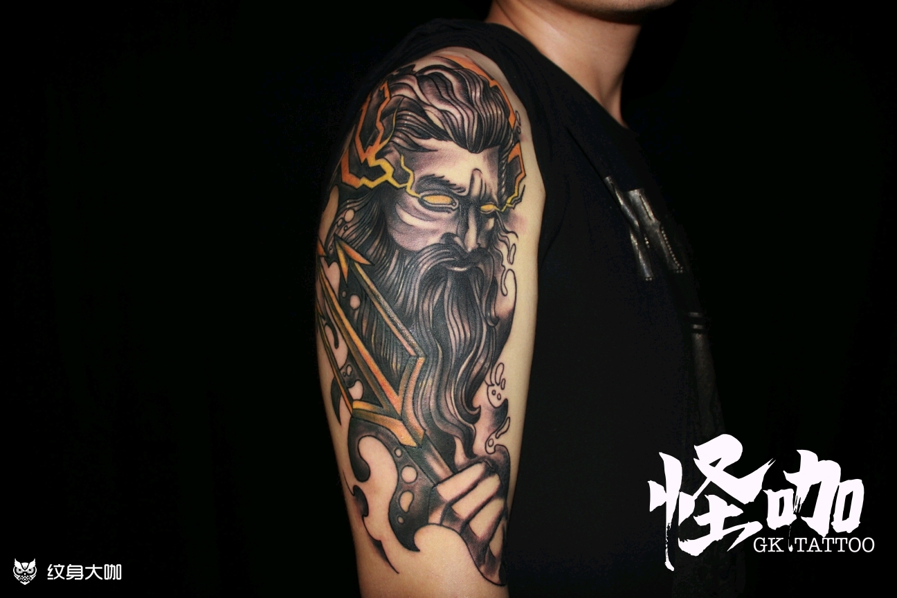 波塞冬_纹身图案手稿图片_成都怪咖的纹身作品集