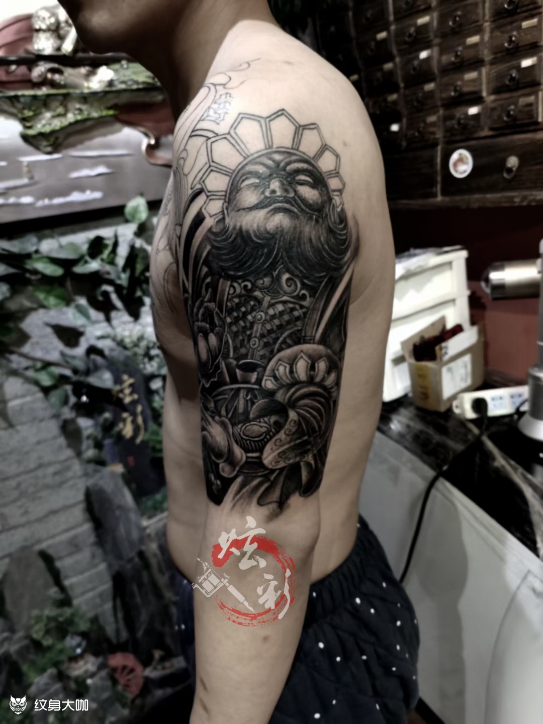 四大天王_纹身图案手稿图片_甄阳的纹身作品集