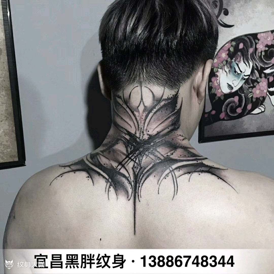 包脖子_纹身图案手稿图片_曾宪林的纹身作品集