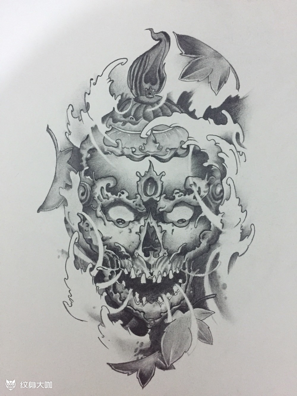 嘎巴拉_纹身图案手稿图片_llllllb的纹身作品集