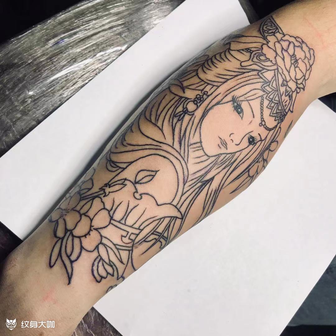 艺伎线条_纹身吧社区 - 纹身大咖