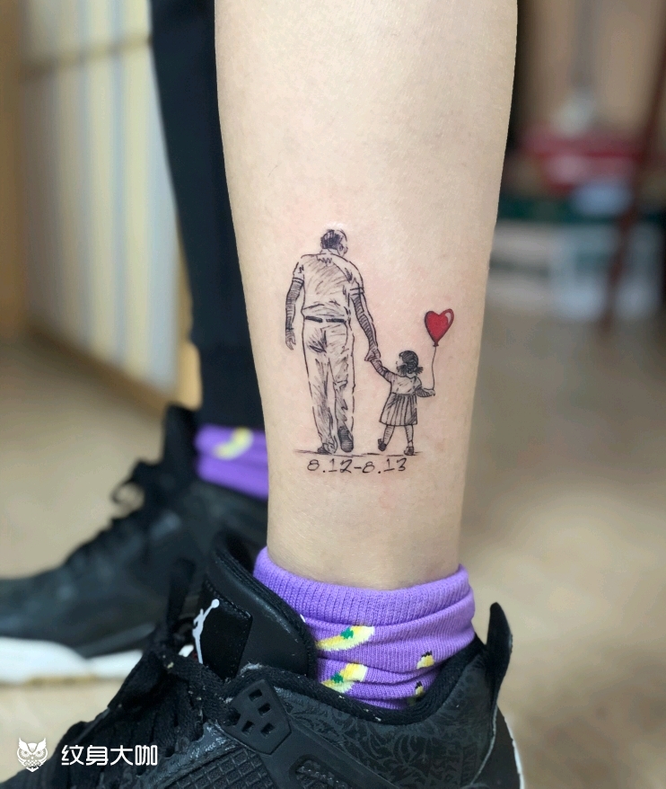 父亲为女儿纹身图案图片