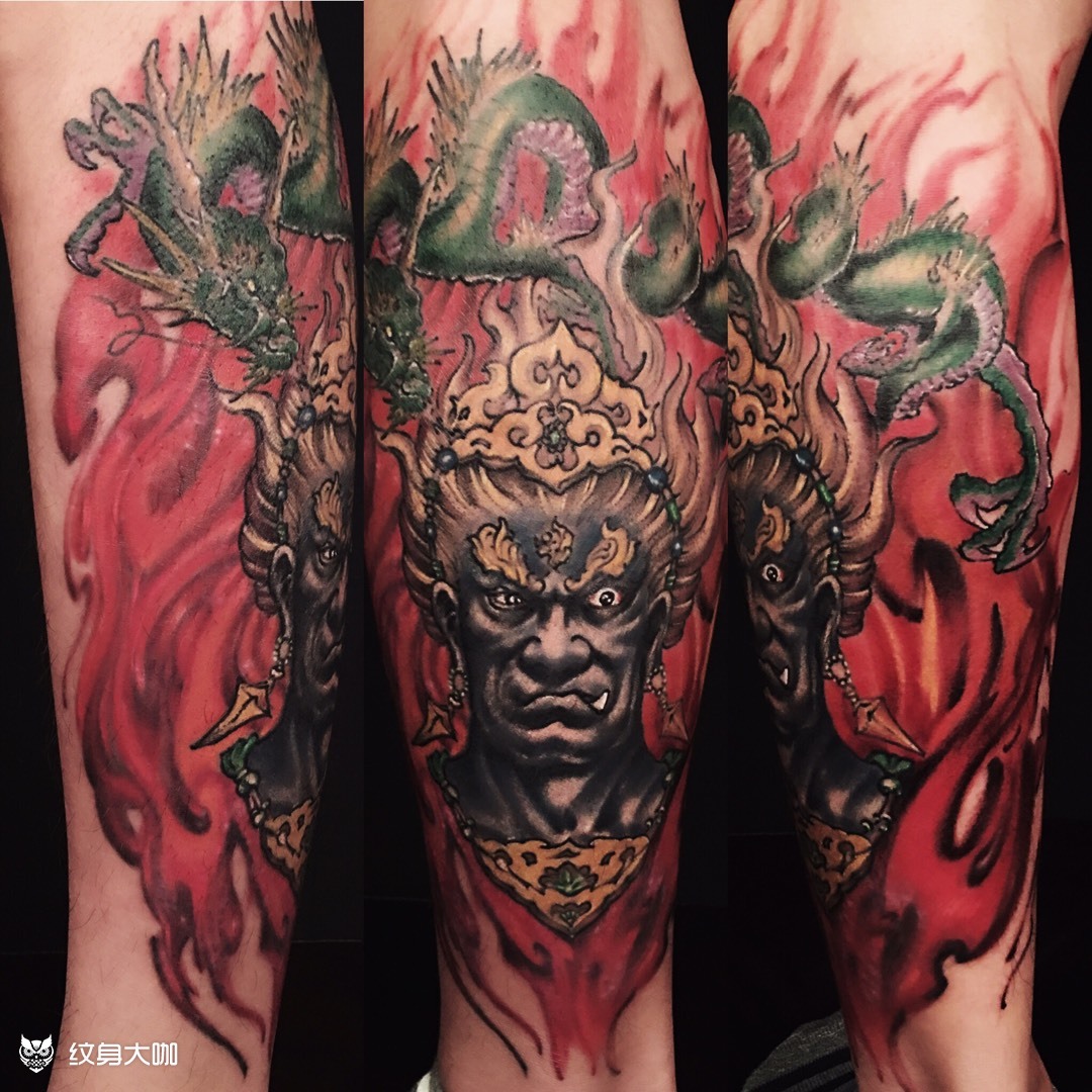 不动明王_纹身图案手稿图片_雪岩的纹身作品集