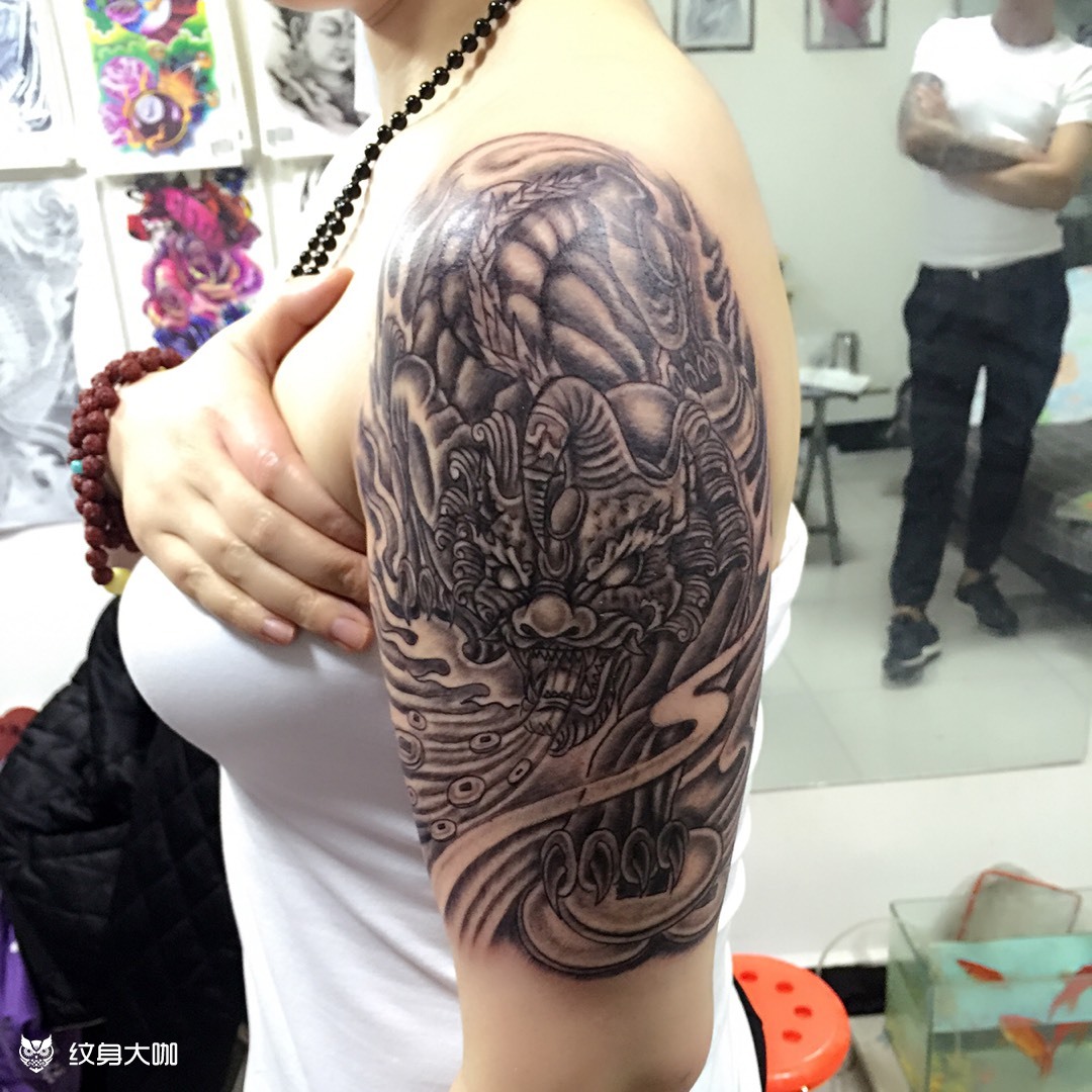 貔貅_纹身图案手稿图片_王珊珊的纹身作品集