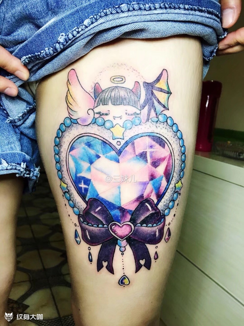 双子座_纹身图案手稿图片_三妹儿的纹身作品集