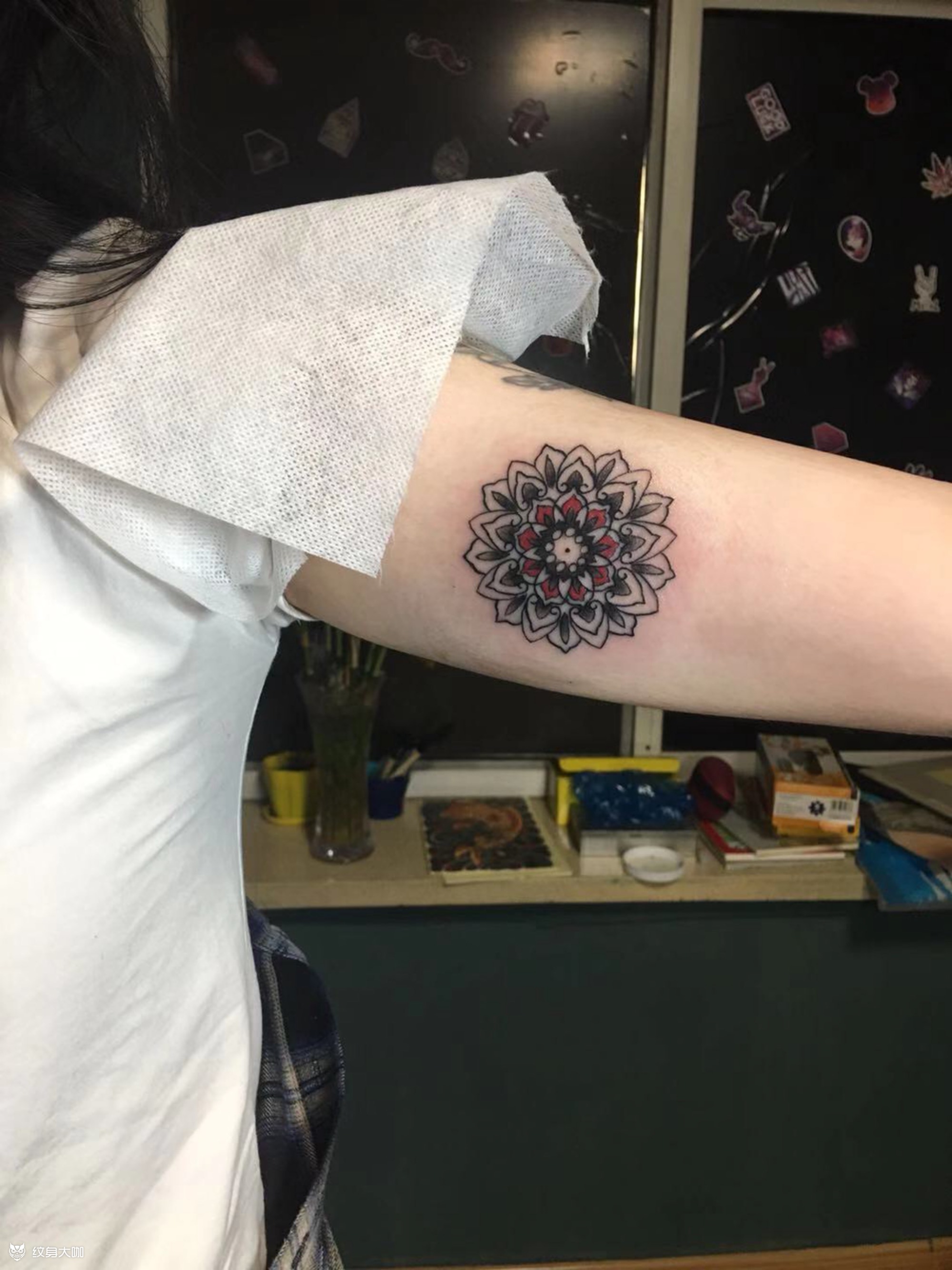 繁花_纹身图案手稿图片_王钰的纹身作品集