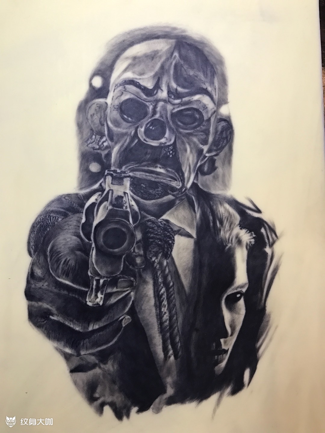 写实写实_纹身图案手稿图片_艾文的纹身作品集
