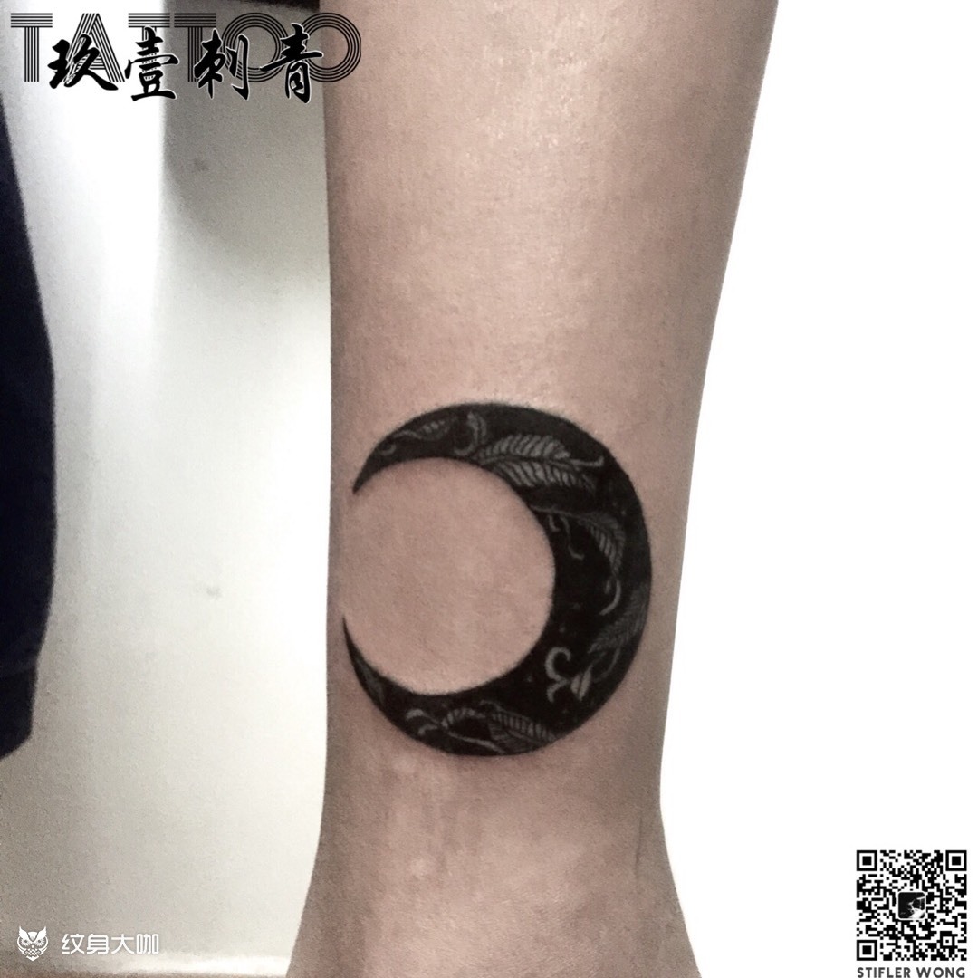 月亮_纹身图案手稿图片_一拳的纹身作品集