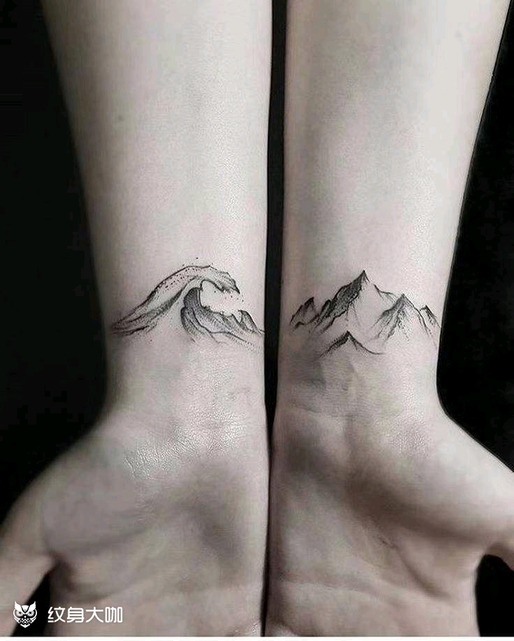 山水_纹身图案手稿图片_莫丽权的纹身作品集