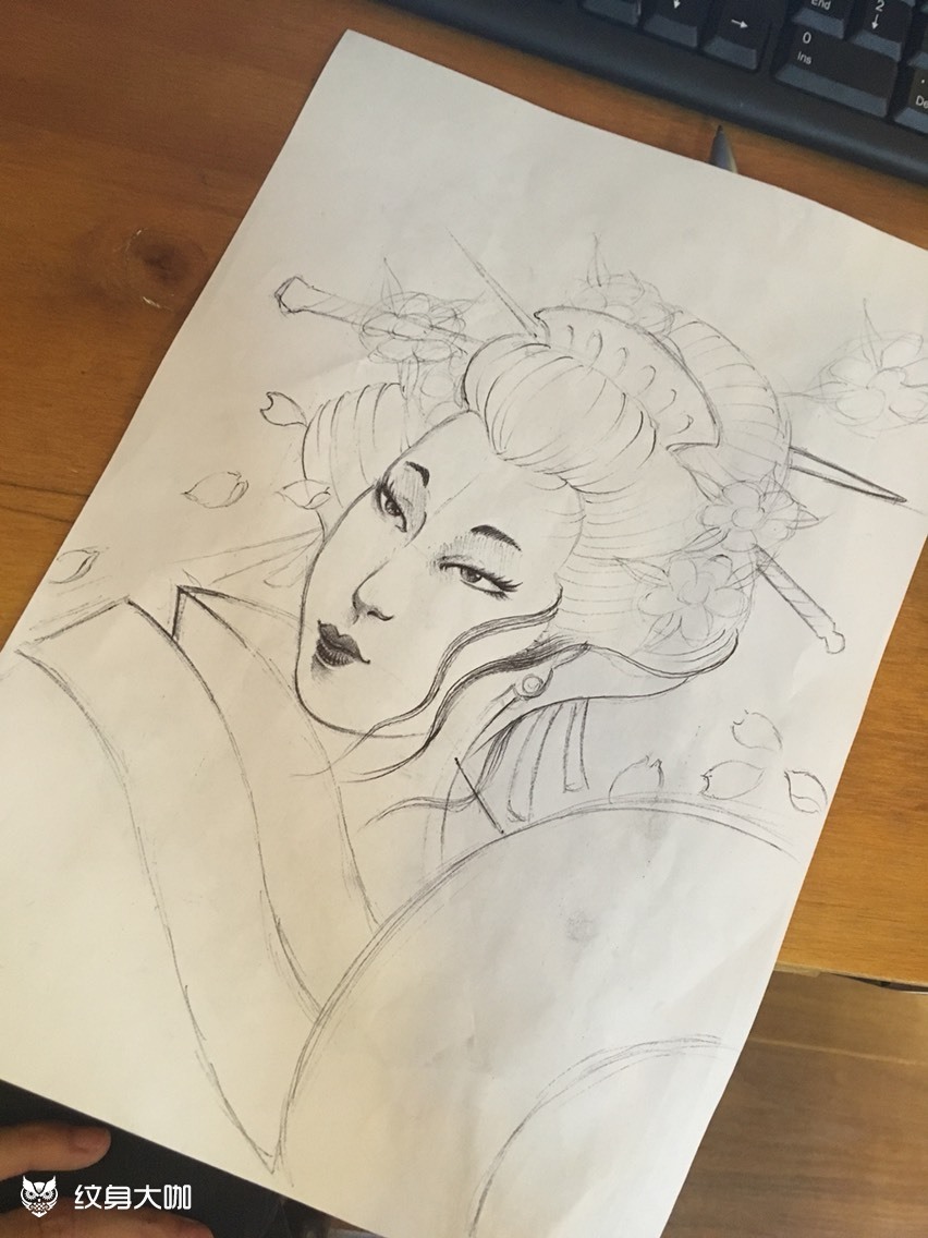 艺妓般若_纹身图案手稿图片_vicent的纹身作品集