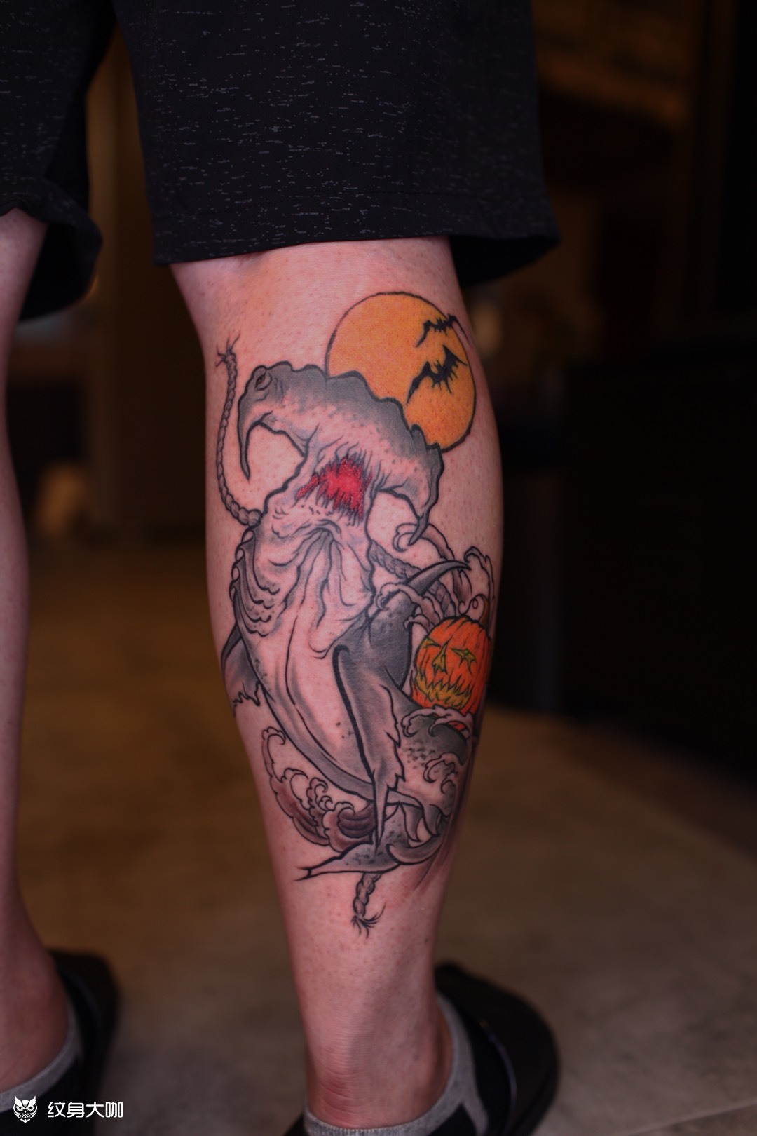 锤头双髻鲨_纹身图案手稿图片_剑豪的纹身作品集