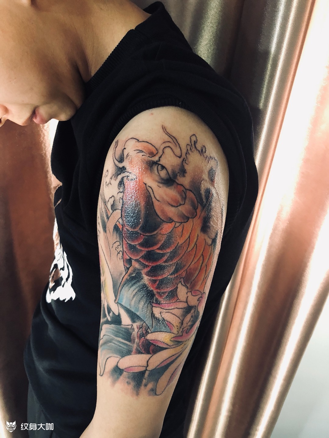 黄河大鲤鱼_纹身图案手稿图片_阿森的纹身作品集