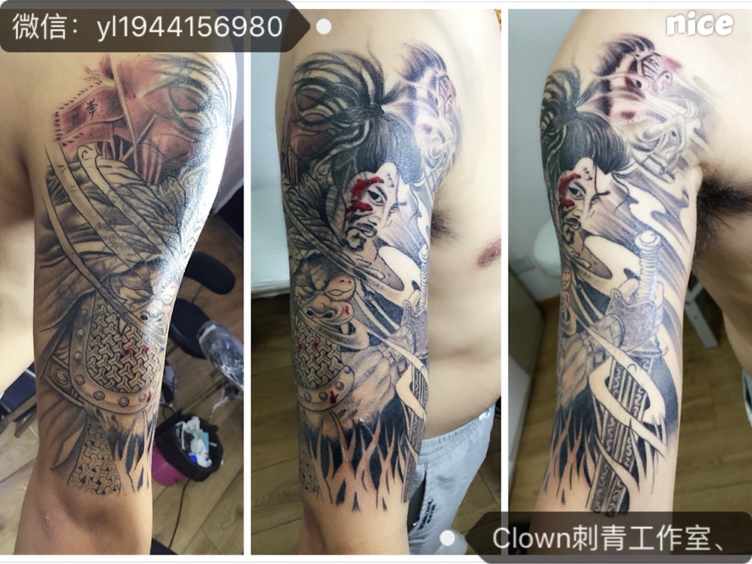 大臂项羽_纹身图案手稿图片_旧船票的纹身作品集