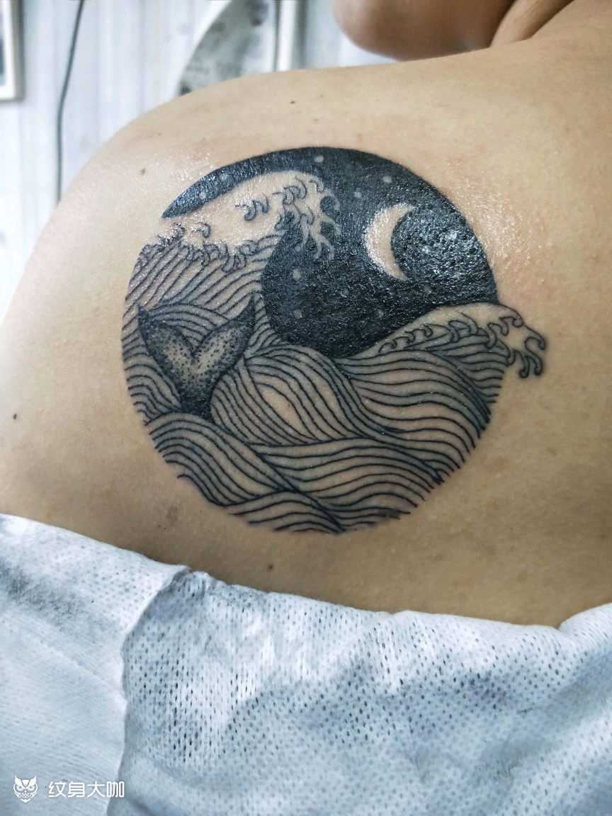 所爱隔山海_纹身图案手稿图片_bd塔兔的纹身作品集