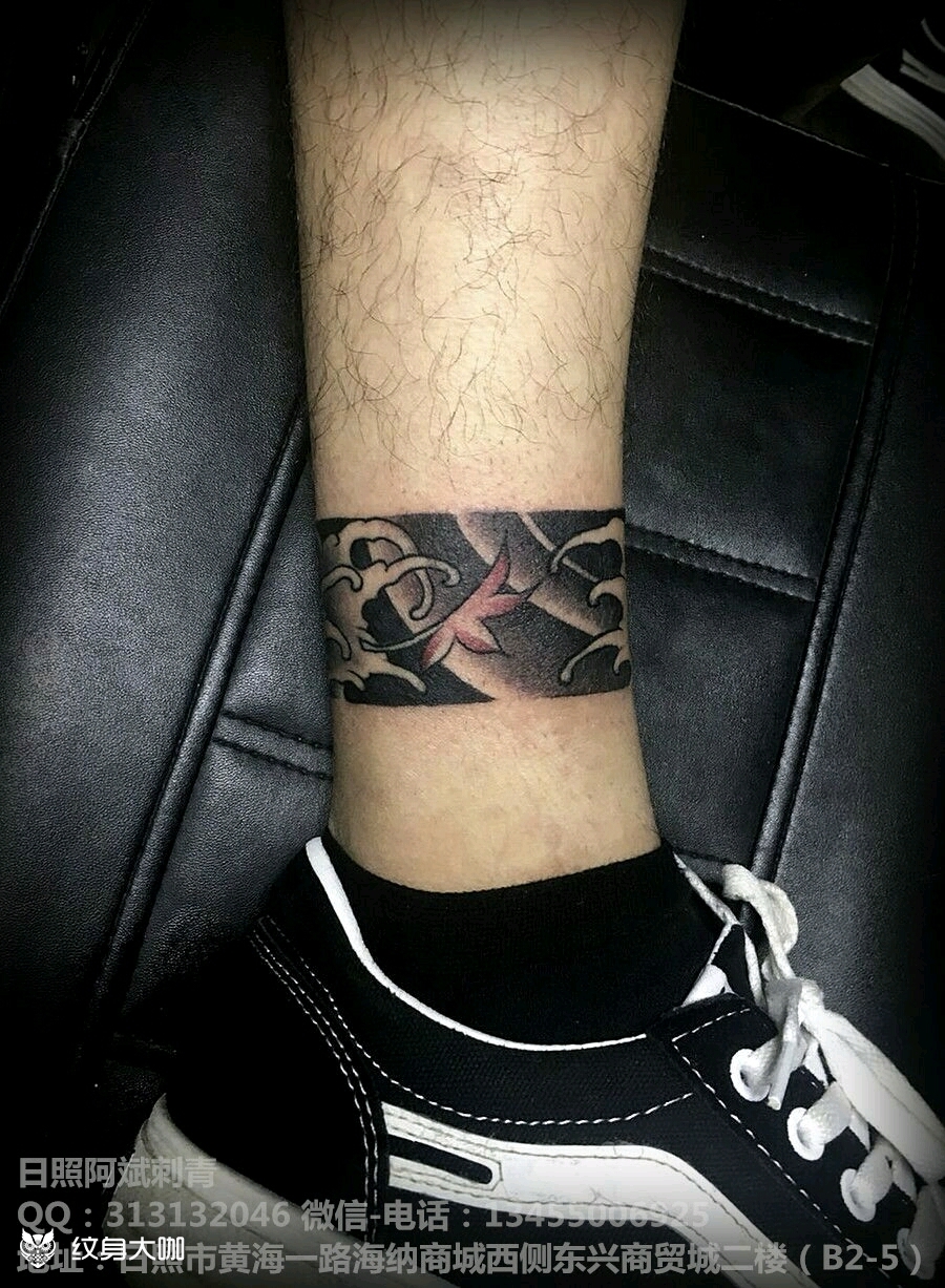 传统脚环_纹身图案手稿图片_阿斌的纹身作品集