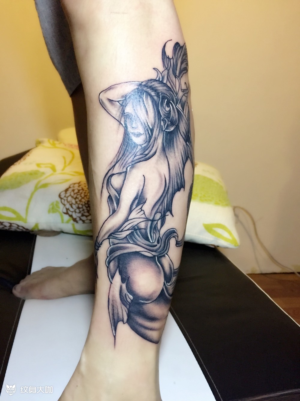 小龙女_纹身图案手稿图片_周桂辉的纹身作品集