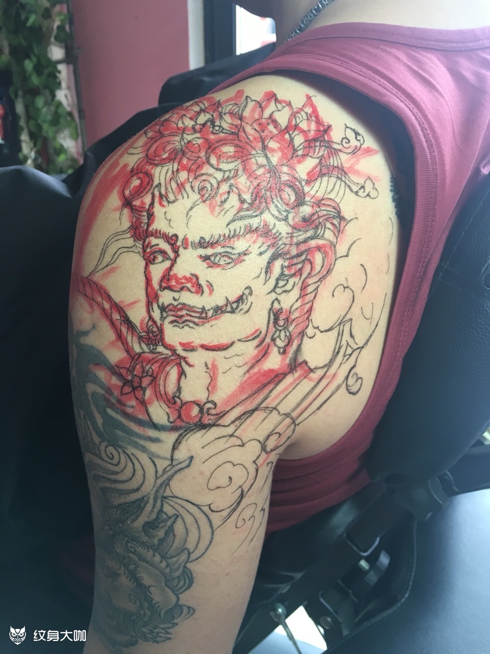 半甲_纹身图案手稿图片_潍坊神源刺的纹身作品集